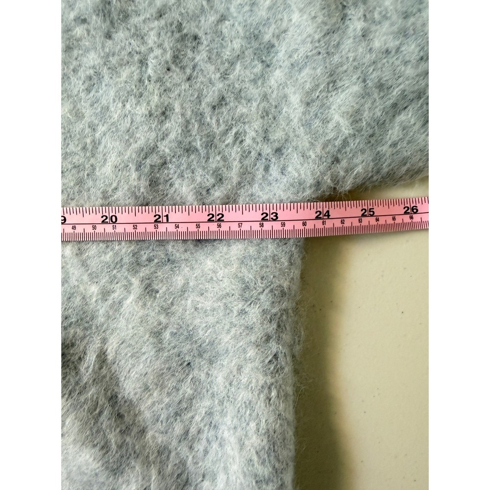 NWT AND NOW THIS Grey Fuzzy Rhinestone Cardigan Sweater New L - Picture 8 of 10